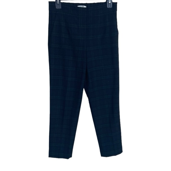 Aritzia Babaton Conan Tartan Plaid Cropped Trousers size 2 - Picture 2 of 7